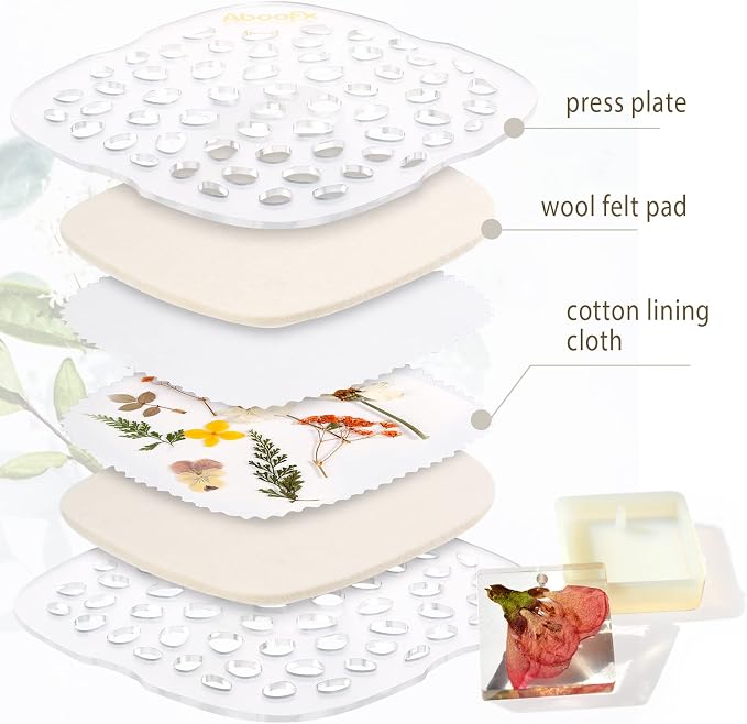 Aboofx Microwave Flower Press Kit, 6.3" Quick Drying Pressed Flower Art Kit - Image 6