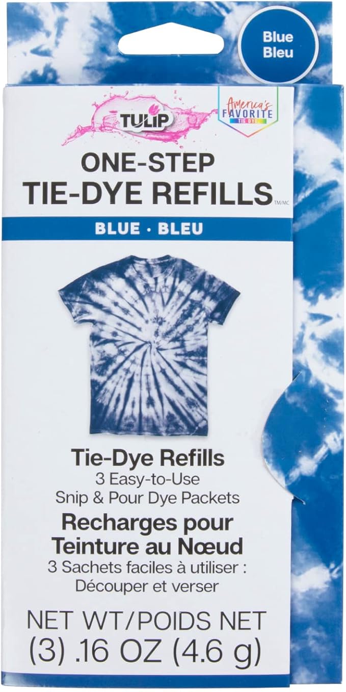 Tulip One-Step Tie-Dye Kit, 3 Fabric Dye Refill Packs by Tulip