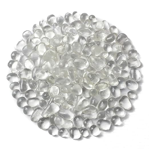 1 Lb Transparent Sea Glass Stones Irregular Rainbow Glass Pebble Decorative by SEEKUP