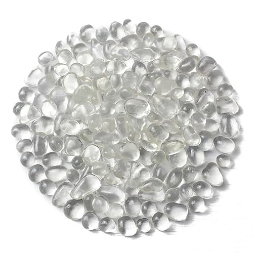 1 Lb Transparent Sea Glass Stones Irregular Rainbow Glass Pebble Decorative by SEEKUP
