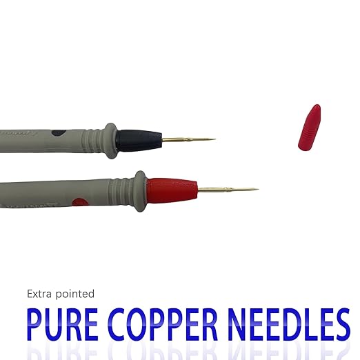 Digital Multimeter Test Leads, 2PCS Crocodile Clips, Professional Probe Kit with Banana Plugs