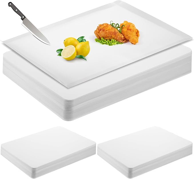 Hushee 120 Count Disposable Cutting Board Sheets 17 x 12 Inch Flexible Plastic by Hushee