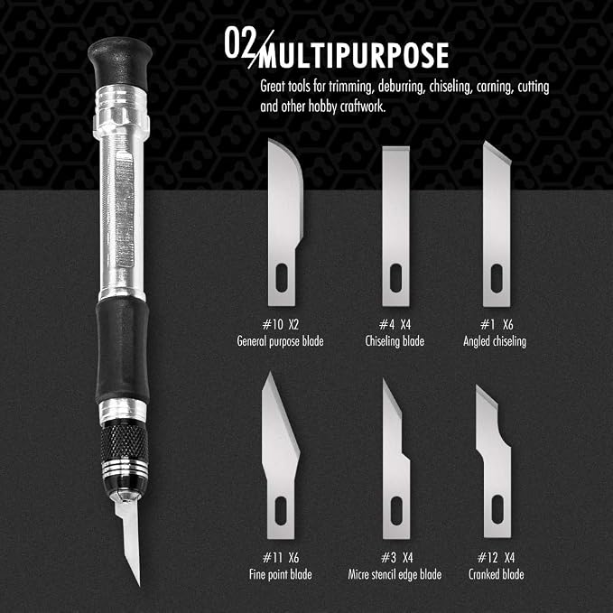 FantastiCAR Craft Knife Precision Cutter Hobby Knife Blades Set | 29-in-1 - Image 2