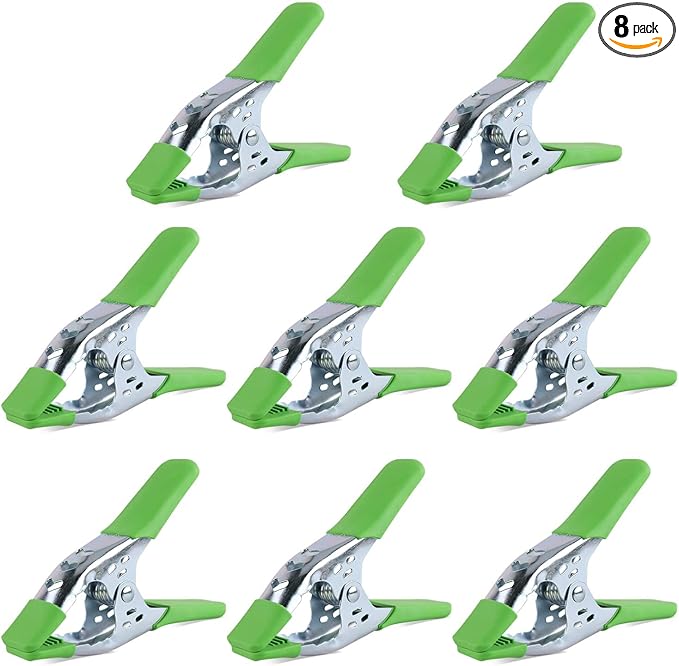 SWANLAKE 8 PCS 6" inch Spring Clamp, Heavy Duty Spring Metal Spring Clamps, 2.5"-inch Jaw opening(6inch 8-Piece)