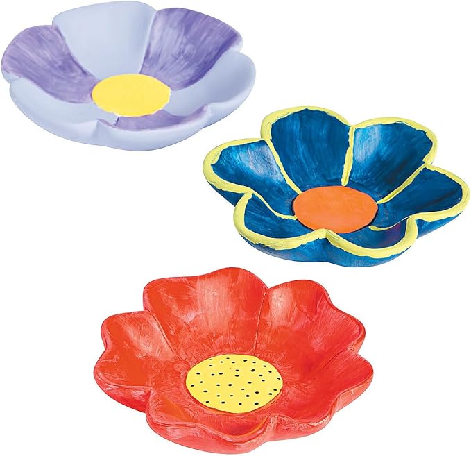 Fun Express Ceramics to Paint Mini Flower Bowls 12 Pack - Image 3