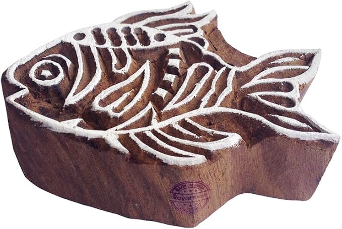 Royal Kraft Wooden Stamps DIY Fabric, Henna Printing Blocks THDtag043 by RoyalKraft