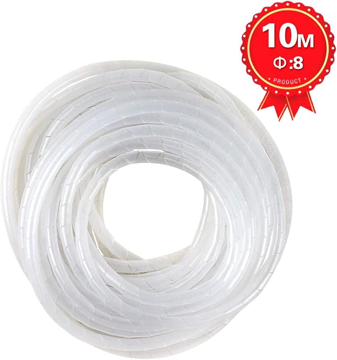 33FT XHF 5/16" Clear Spiral Cable Wrap 8mm Cord - Image 6