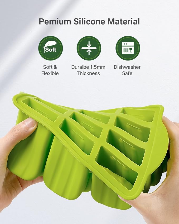 Popsicles Molds, MEETRUE 12 Pieces Silicone Popsicle Molds Easy-Release - Image 3