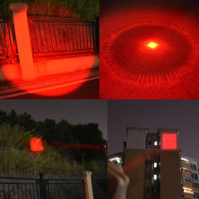 High Power 1 Mode Red LED Flashlight, Single Mode Red Flashlight, Night - Image 6