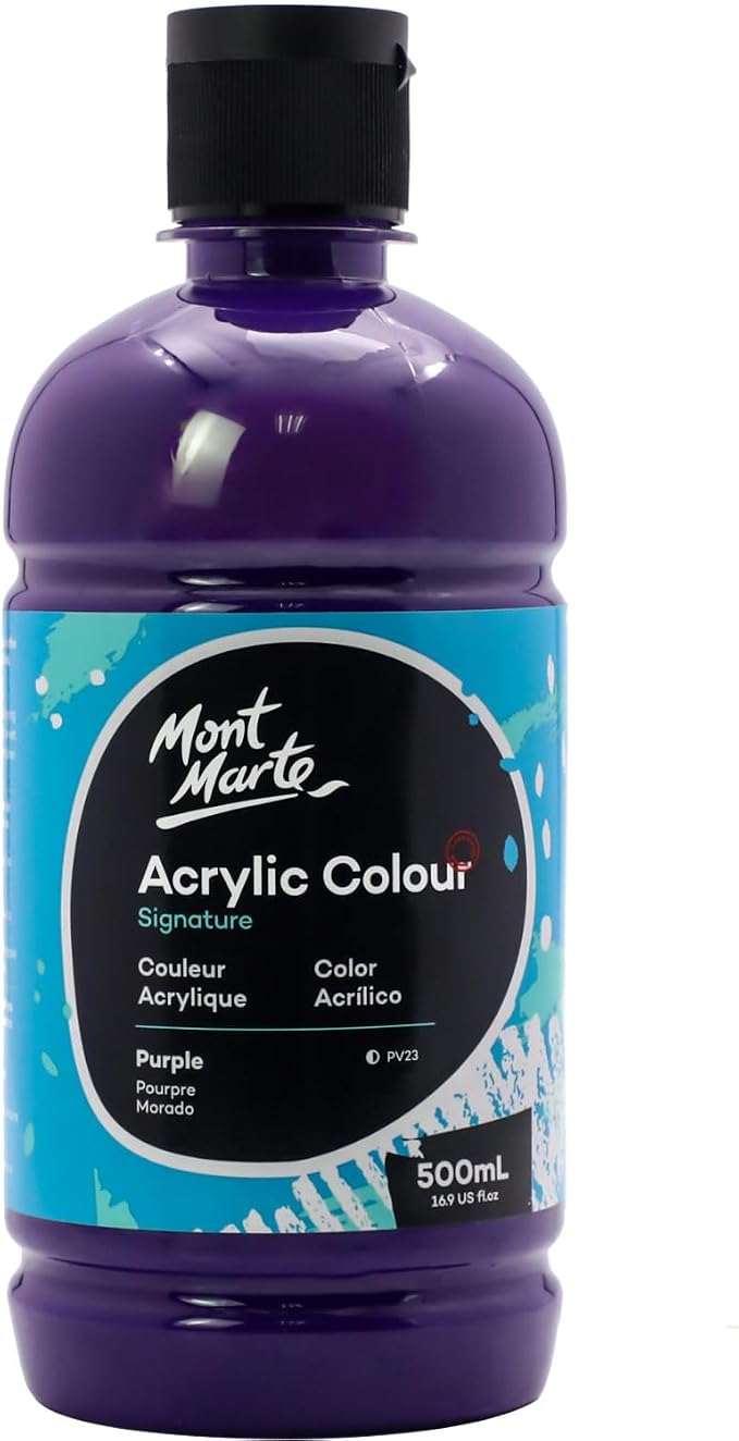 Mont Marte Signature Purple Acrylic Paint, Semi-Matte Finish, Suitable by MontMarte