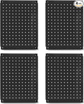 Metal Pegboard 12-Inch Tall x 16-Inch Wide Heavy Duty Wall Organizer for Home Garage Tool Storage 4pcs Black