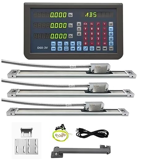 3-Axis Digital Readout DRO DisplayMagnetic Scale Kit for Milling Machine 3pcs Csutomized Size 3 Axis DRO 170-1020mm