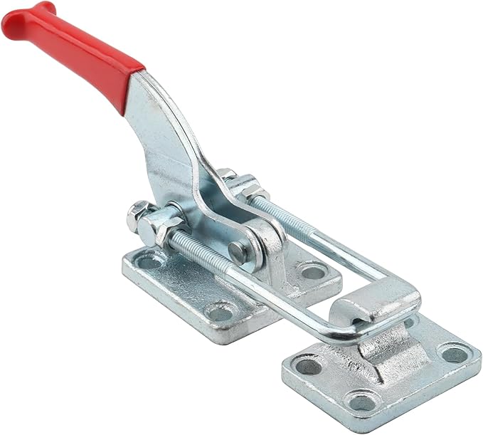 MOUYAT 2 Pack Heavy Duty Toggle Clamp, 4000Lbs Capacity Pull Toggle Latch Clamp with Adjustable Threaded U Bolt, 40370 Self Lock Toggle Clamp Tool for ToolBox Case