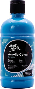 Mont Marte Signature Cerulean Blue Acrylic Paint, Semi-Matte Finish, Suitable by MontMarte