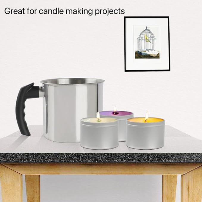 Phinicco 44oz 1.3L Candle Making Pouring Pot Wax Melting Pot and Spoon 304 - Image 4