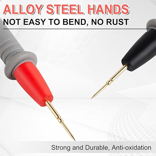 Multimeter Probe Test Lead,1000V 20A Meter Tester Needle Point Accurate Readings & Clips Clamp Cable Wire Test & Test Hook Clip,for Multi Testers
