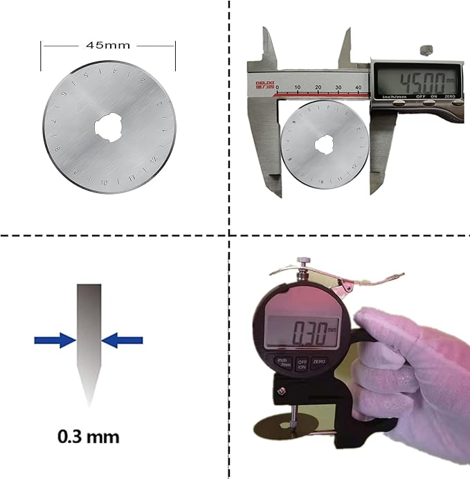 45mm Rotary Cutter Blades 5-Pack Replacement Blades Fits Fits Fiskars, DAFA - Image 5