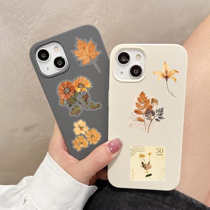50PCS Transparent Flora Scrapbook Stickers, Vintage Aesthetic Flowers Sticker - Image 6