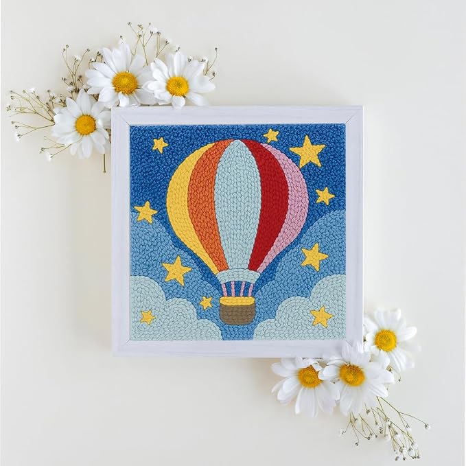 DOODLREAM Hot Air Balloon DIY Punch Needle Embroidery Kit - Image 6