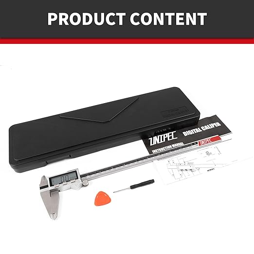 12 Inch Digital Caliper, 150mm Calipers Measuring Tool with Stainless Steel, IP54 Splash Proof Protection Design