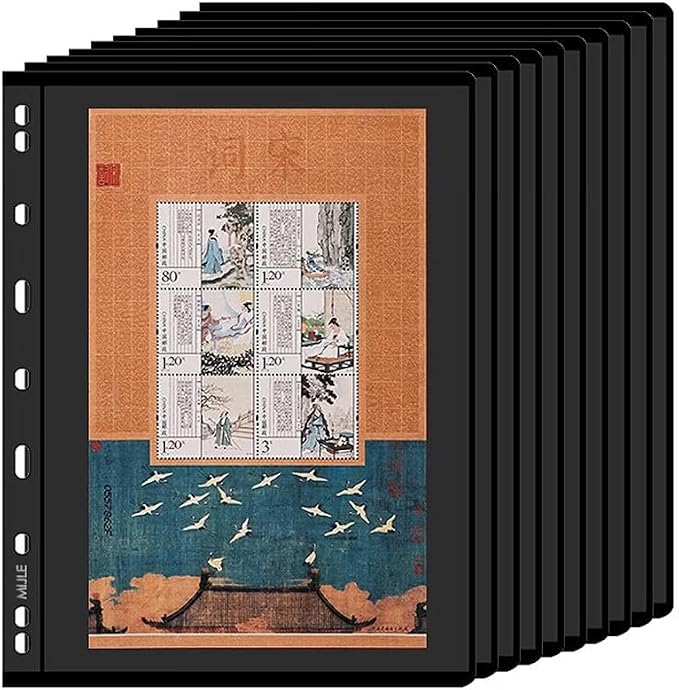 Stamp Collection Book – 10 Sheets Stamp Album Pages by Unknown