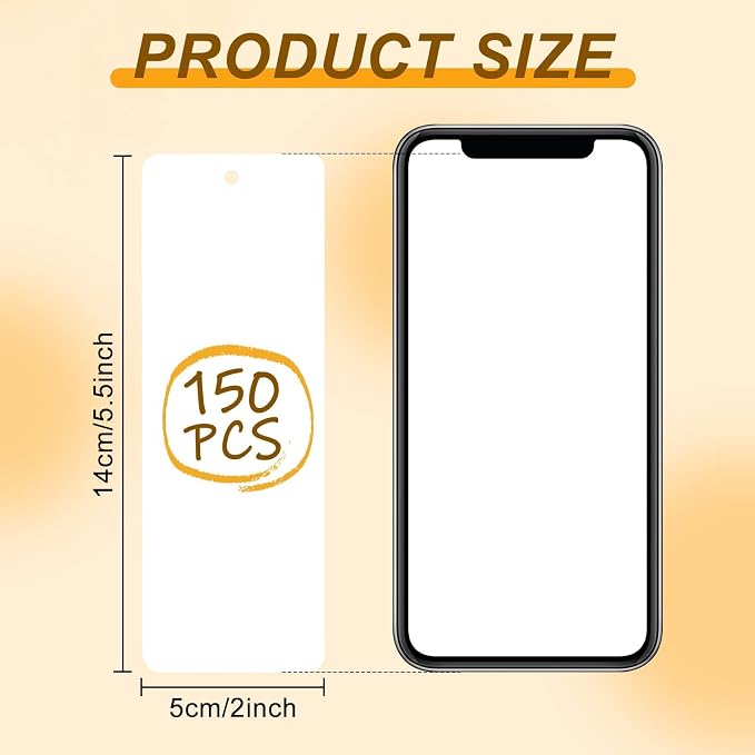 150 Pack DIY Craft White Bookmarks Blank Cardstock Bookmarks - Image 2