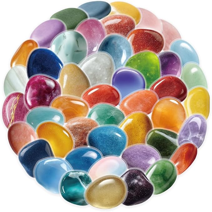 50Pcs Transparent Pebble Stickers by Unknown