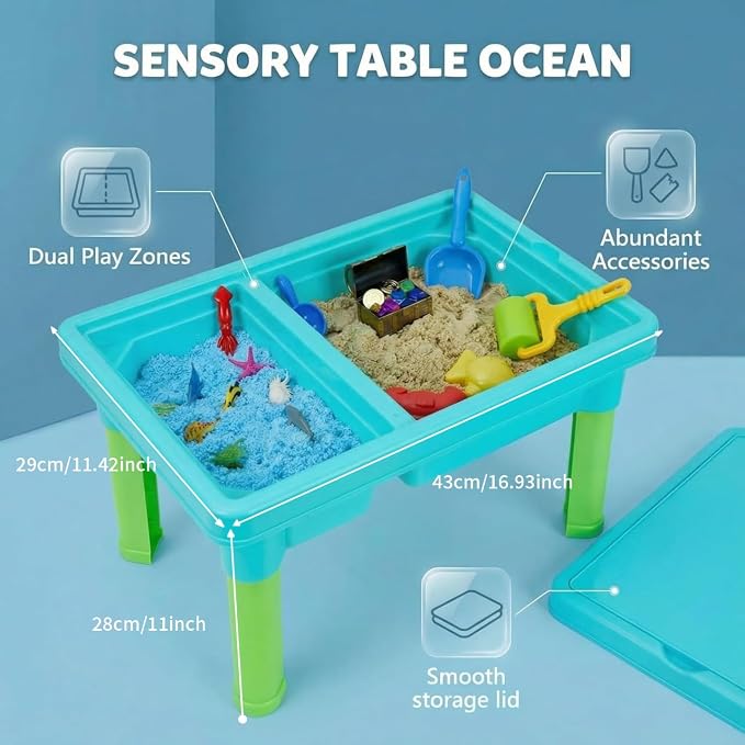Carolart Ocean Sensory Table, Sand Table, Standing Sensory Bin | Activity Table - Image 6