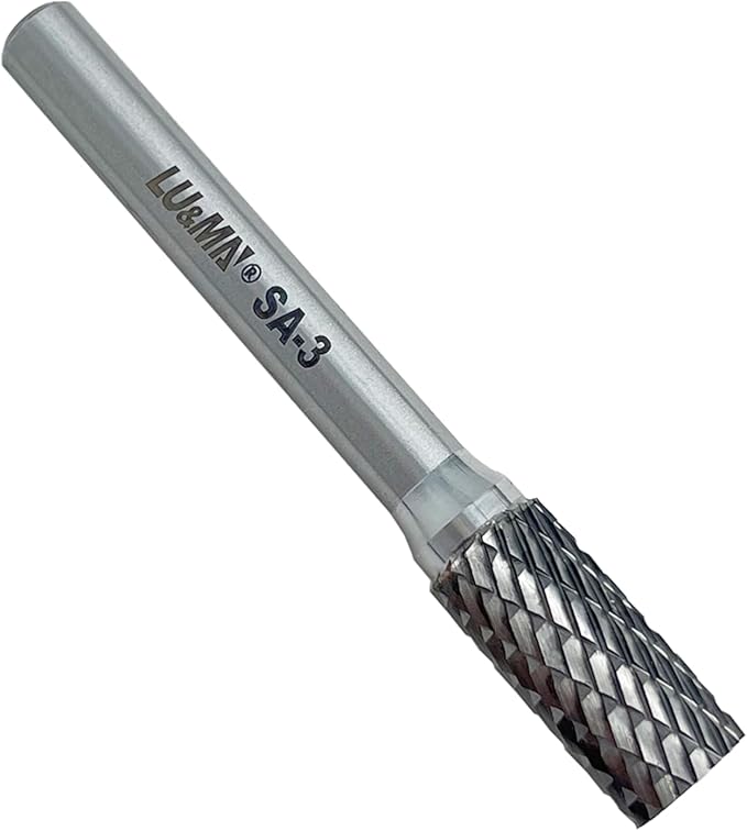 SA-3 Tungsten Carbide Burr Rotary File, Cylinder Shape Double Cut, 1pc