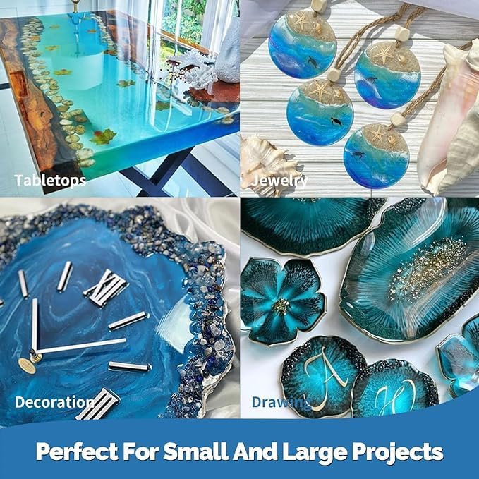 JANCHUN Crystal Clear Epoxy Resin Kit 72oz, Bubble-Free, Anti-Yellowing - Image 6