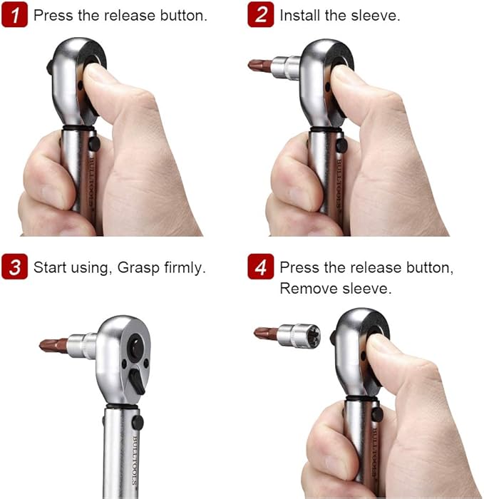 1/4-inch Drive Click Torque Wrench Set Dual-Direction Adjustable 90-tooth Torque Wrench with Buckle (20-200in.lb / 2.26-22.6Nm)