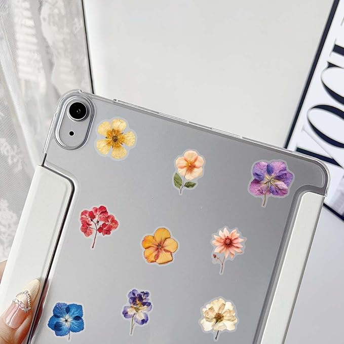 200PCS Transparent Flora Scrapbook Stickers, Vintage Aesthetic Flowers Sticker - Image 5
