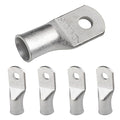 SELTERM 5pcs 1/0 AWG 1/4" Tinned Copper Wire Lugs, Ring Terminals, Battery Cable Ends, UL Marine Grade Electrical Battery Terminal Connectors