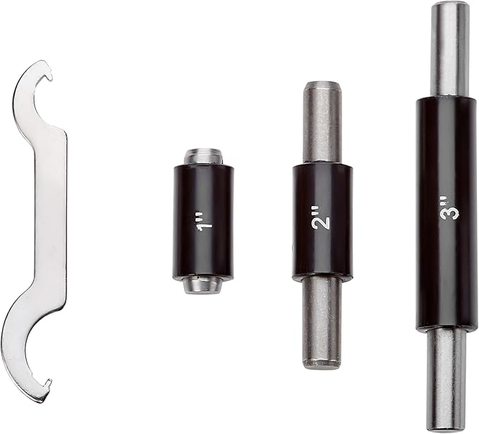 Premium Outside Micrometer Set 0-4" / 0.0001" (0-1"/1-2"/2-3"/3-4") Precision Machinist Tools w/Carbide Tips, Standards, Ratchet Stop, Blue