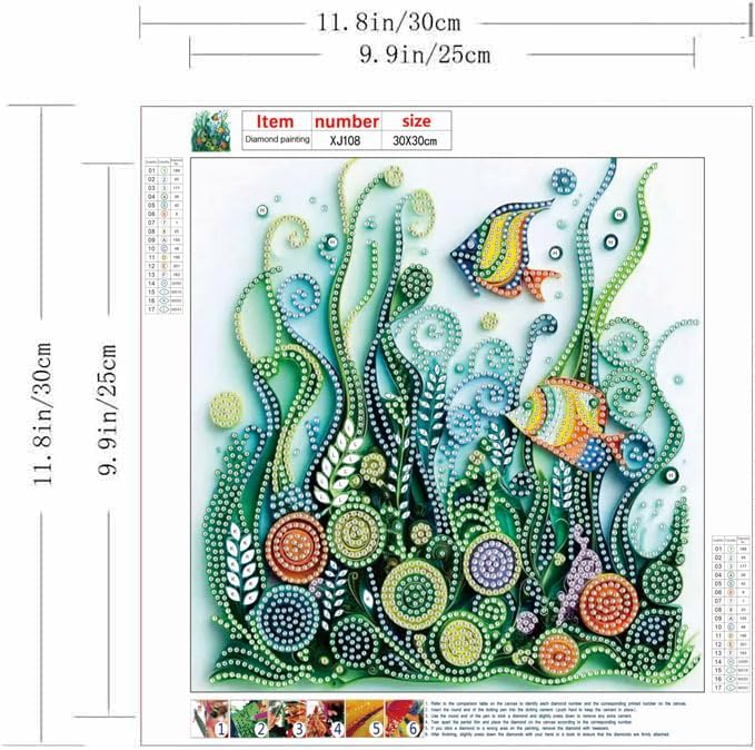 ZQEATRY Fish Seaweed Diamond Art Kits - Image 6