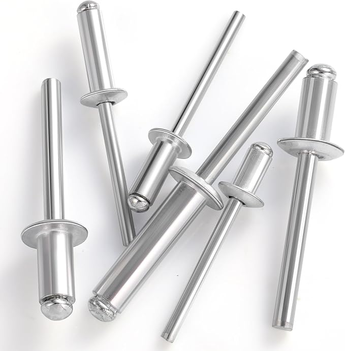 (150Pcs) 3/16" x1/2" Aluminum Blind Rivets, 4.8 x 13mm Pop Rivets,Rivets for Metal,Silver-(VG10109)