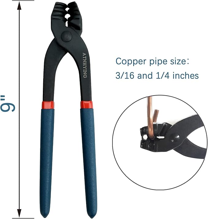 Automotive Tubing Bender Brake Line Bending Tool, Brass Tube Bender Pliers for 3/16 Inch, 1/4 Inch,for Brake, Fuel Line