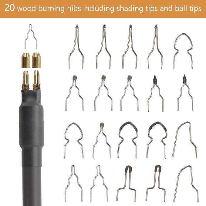 Professional Wood Burning Kit, Wandart 60W Wood Burning Tool Pyrography Kit - Image 4