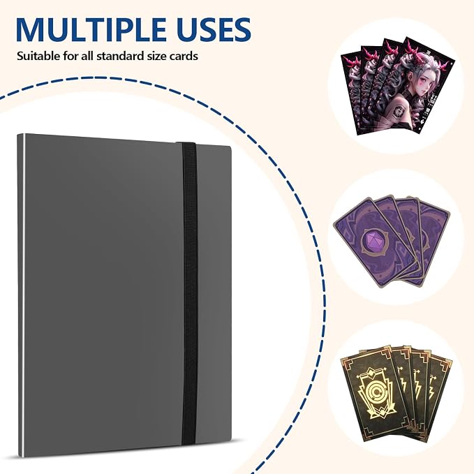 Card Binder, EDUDIIU 9 Pockets Premium Trading Card Binders, Cards Collection - Image 7