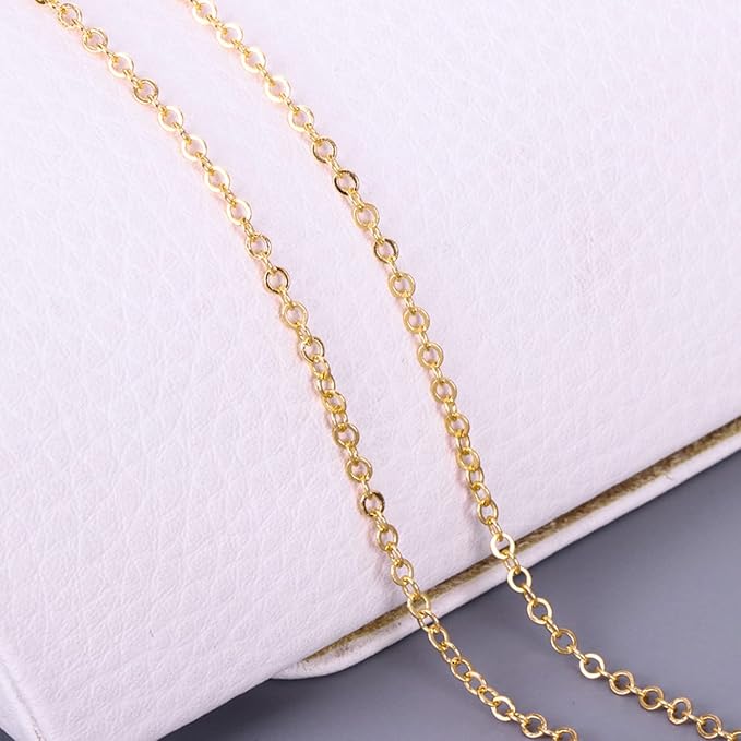 33ft Gold Chain for Jewelry Making Non-Tarnish 18K Gold Plated Stainless Steel - Image 4