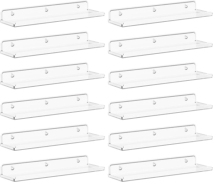 Lifewit Floating Shelves for Wall, Acrylic Display Shelf Wall Mounted for Figure by Lifewit