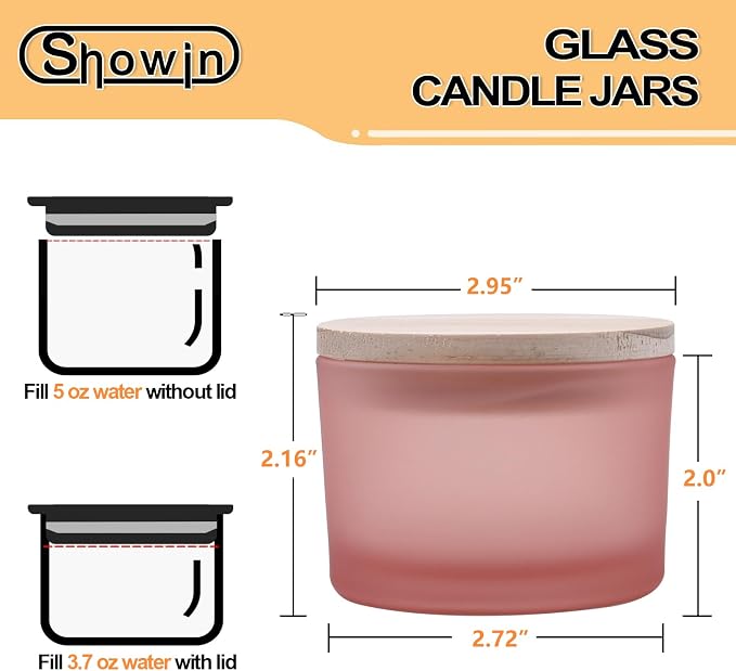 SHOWIN Thick Candle Jars for Making Candles 16 Pcs, 4 OZ Empty Jars - Image 4
