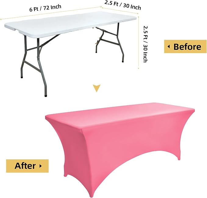 2-Pack 6ft Spandex Table Covers - Image 7