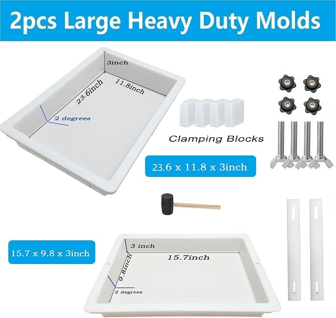 2Pcs Extra Large Reusable Epoxy Mold - Image 2