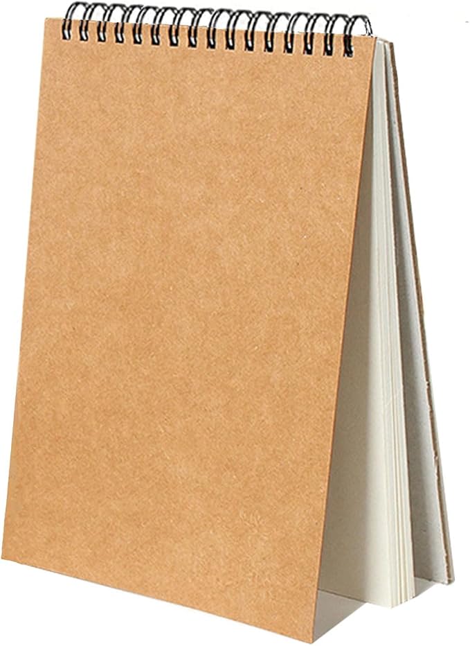Sketch Book Pad, Drawing Paper 5.5" x 8.5" Spiral Bound, Durable Acid Free by FONTSATTY