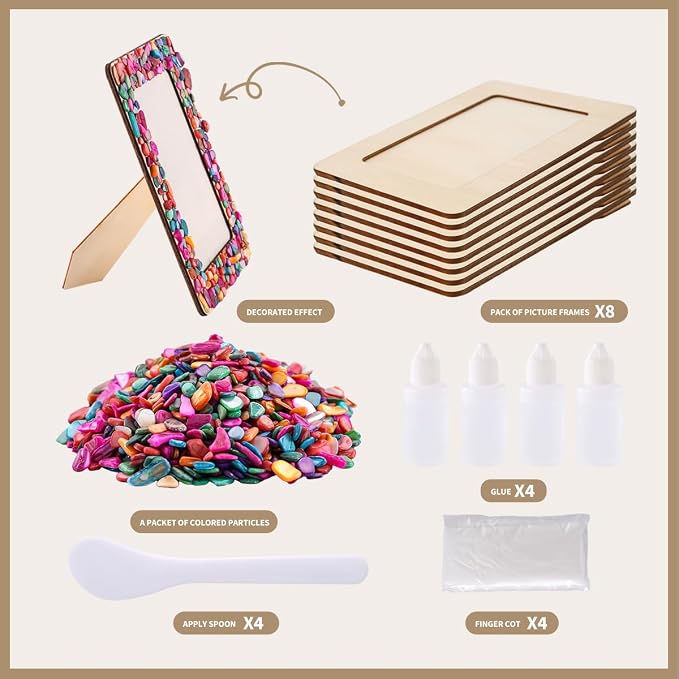 zjdbset DIY Mosaic Photo Frame Craft Kit - Image 3