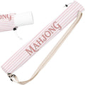 Pink and White Striped Mahjong Mat Bag by Unknown