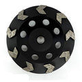 Benchmark Abrasives Grinding Wheels 4 1/2 Inch Arrow Type Diamond Cup Wheel with 5/8"-11 Arbor Hole for Masonry, Natural Stone, Concrete Grinding Wheel - Angle Grinder Attachments (4.5”)