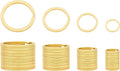 40 Pack Key Ring Keychain Mix 4 Sizes Golden Metal Flat Split Key Chains Rings by ZoloAJay