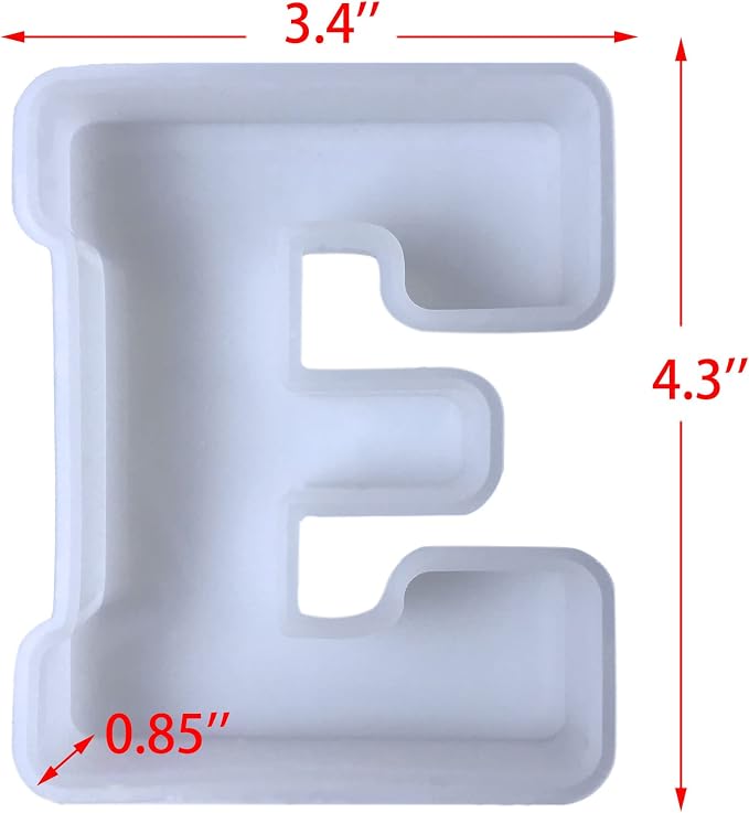 4 inch 26 Pack English Letter Silicone Mold - Image 3